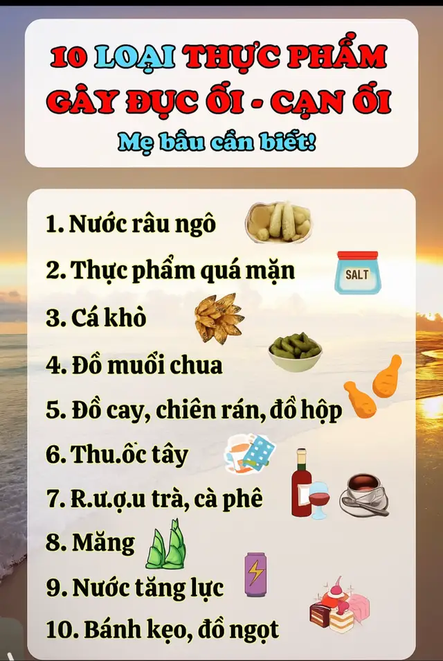 Những món không nên ăn trong thai kì #mongcontungngay #hanhtrinhtimcon #ivf  #xaykenhtiktok 