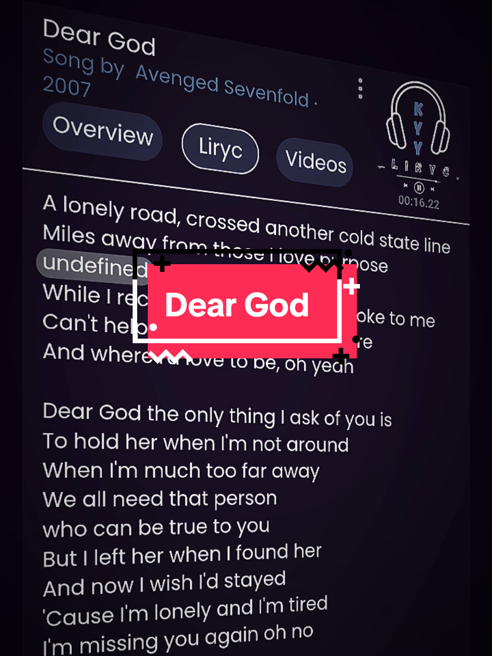 Dear God🎧🎶 #evengedsevenfold#lirycs #song #kyyliryc #lirycsvideo 