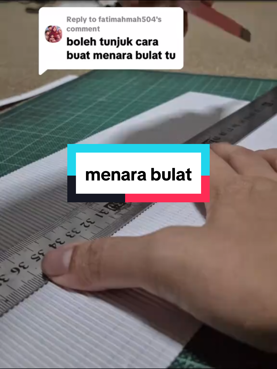 Replying to @fatimahmah504 semoga bermanfaat. tapak utk bulatan ni sy xamik video la plak..sy guna jangka lukis utk dptkan bulatan tu. #replika #foryourpage #klcc #foryou #fyp 
