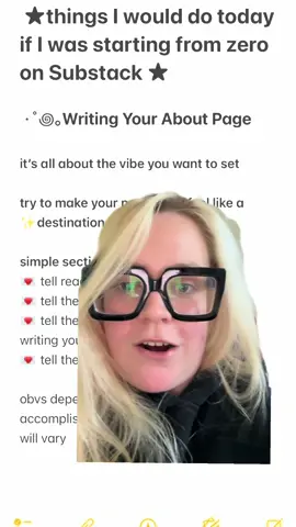 starting on substack from zero ep 2 : writing your about page ✨📓 #substack #creatoreconomy #newslettergrowth #buildinpublic #contentcreator