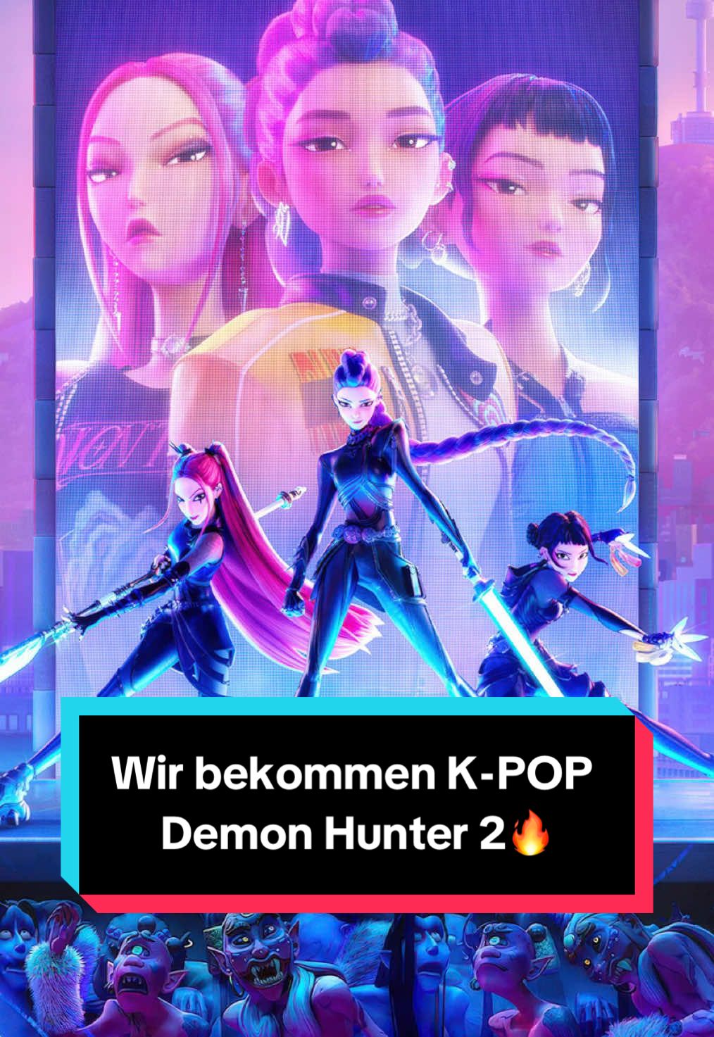 Kpop Demon Hunters 2 kommt! 🔥 Netflix und Sony haben es offiziell bestätigt nach dem mega Erfolg vom ersten Film gibt’s jetzt einen Nachfolger.  #kpop #kpopdemonhunters #netflix #sajaboys #huntrix 