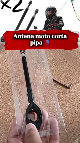 Não é só um acessório comum, é sua segurança contra linha com cerol 🪁, link da antena disponível na tela ✅ #antenacortapipa #antenamoto 