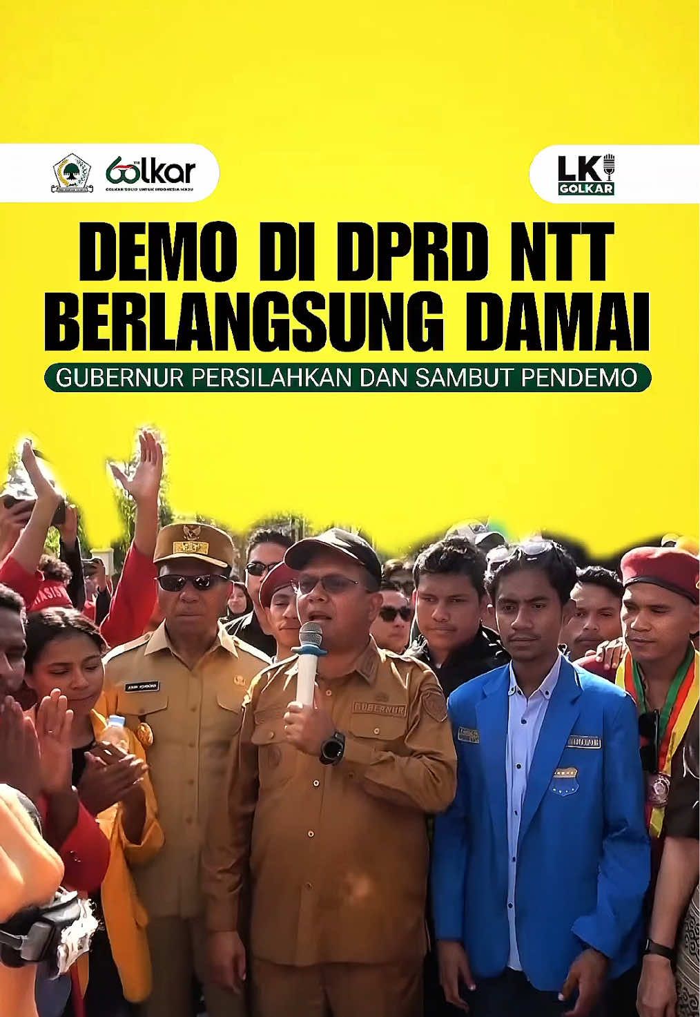 Gubernur NTT persilahkan dan sambut pendemo. #ntt #golkarindonesia #lkipartaigolkar #lkigolkar #gubernur 