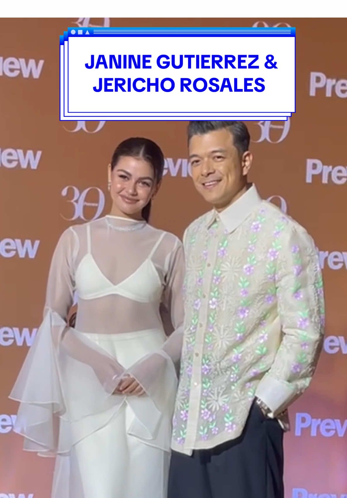Janine Gutierrez and Jericho Rosales at #PreviewBall2025 #Preview30th #Tiktoktainmentph #PEPatPreviewBall2025 