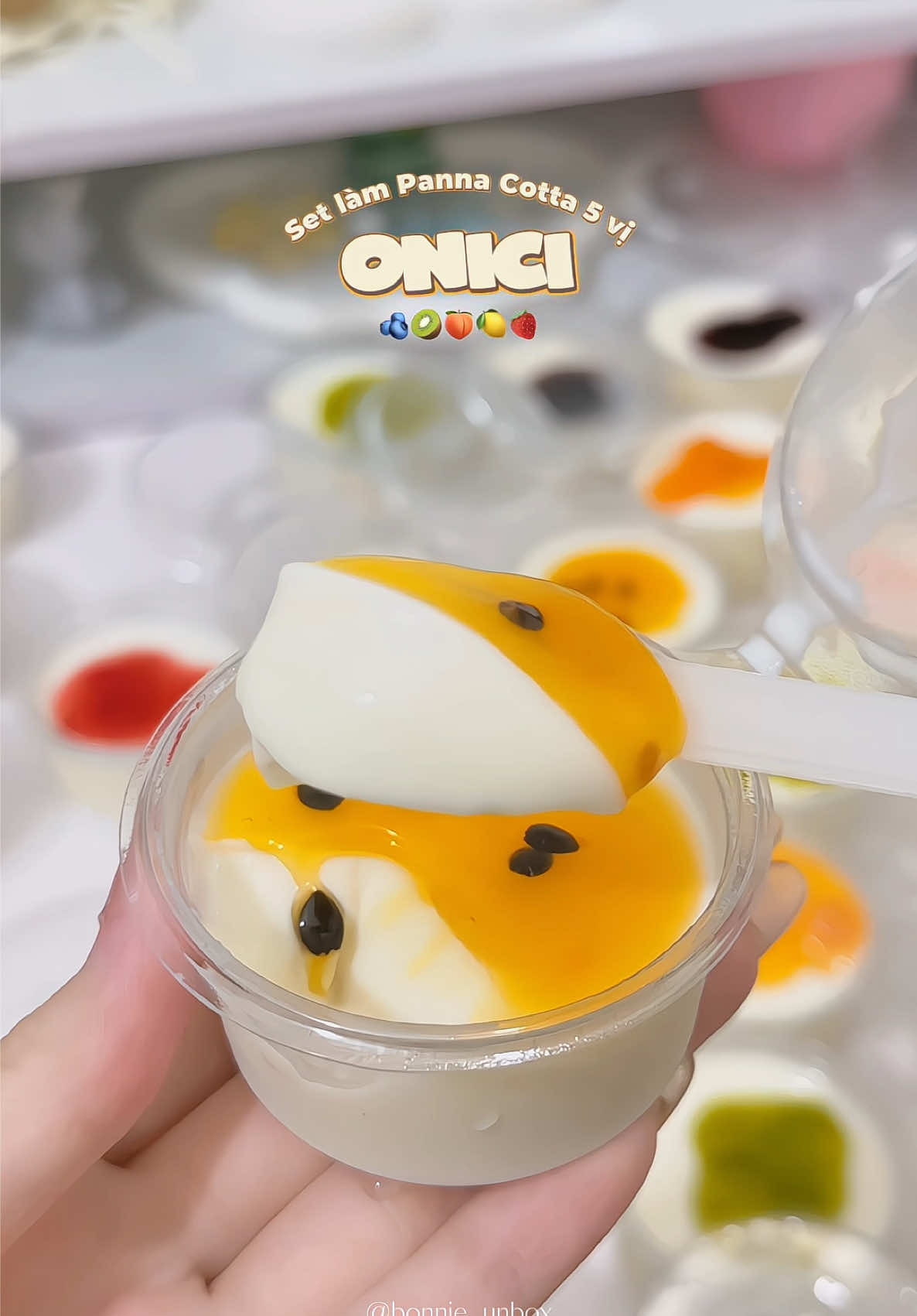 set panna cotta dễ làm tại nhà siu ngon 🫐🥝🍑🍋🍓 #onici #bepcuameonici #onicioheasy #pannacotta #anngonnaugon 
