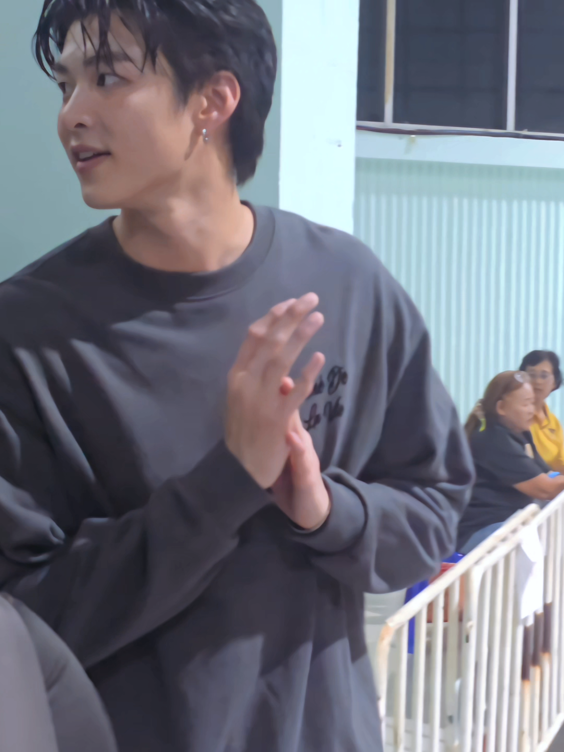 คนหล่อมาดูบาสรอบชิงด้วยค้าาบ.🖤.#meennicha8 #มีนนิชคุณ 