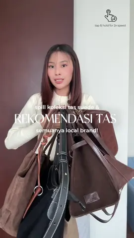 semuanya local brand! anw ini semua koleksi gue pake nya ganti”an yaa makanya lumayan awet, soalnya suede agak extra ngerawatnya jadi agak takut kalo cuma disimpen doang. link produknya dibawah yaaa💕🫶 🔗519c — @Gracie Store (small) 🔗519d — @graciestore (totebag)  🔗554 — @bykurumii  🔗525g — @nonataliashop  🔗572a — @louvrenco (ig) 🔗574b — @Loude ID  🔗564 — @Beliya_Totebag  #rekomendasitas #lokalbrand #suedebag 