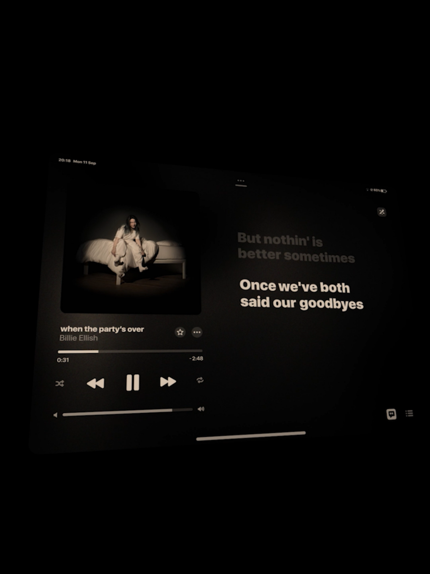 When the party's over #billieeilish #whenthepartysover ##lyrics ##music