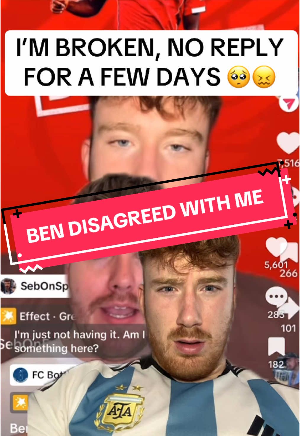 This is worse than heartbreak, Ben disagreed with me 😖😖😖 #footballtiktok #fyp #PremierLeague #prem #footballvideo #football #championsleague 