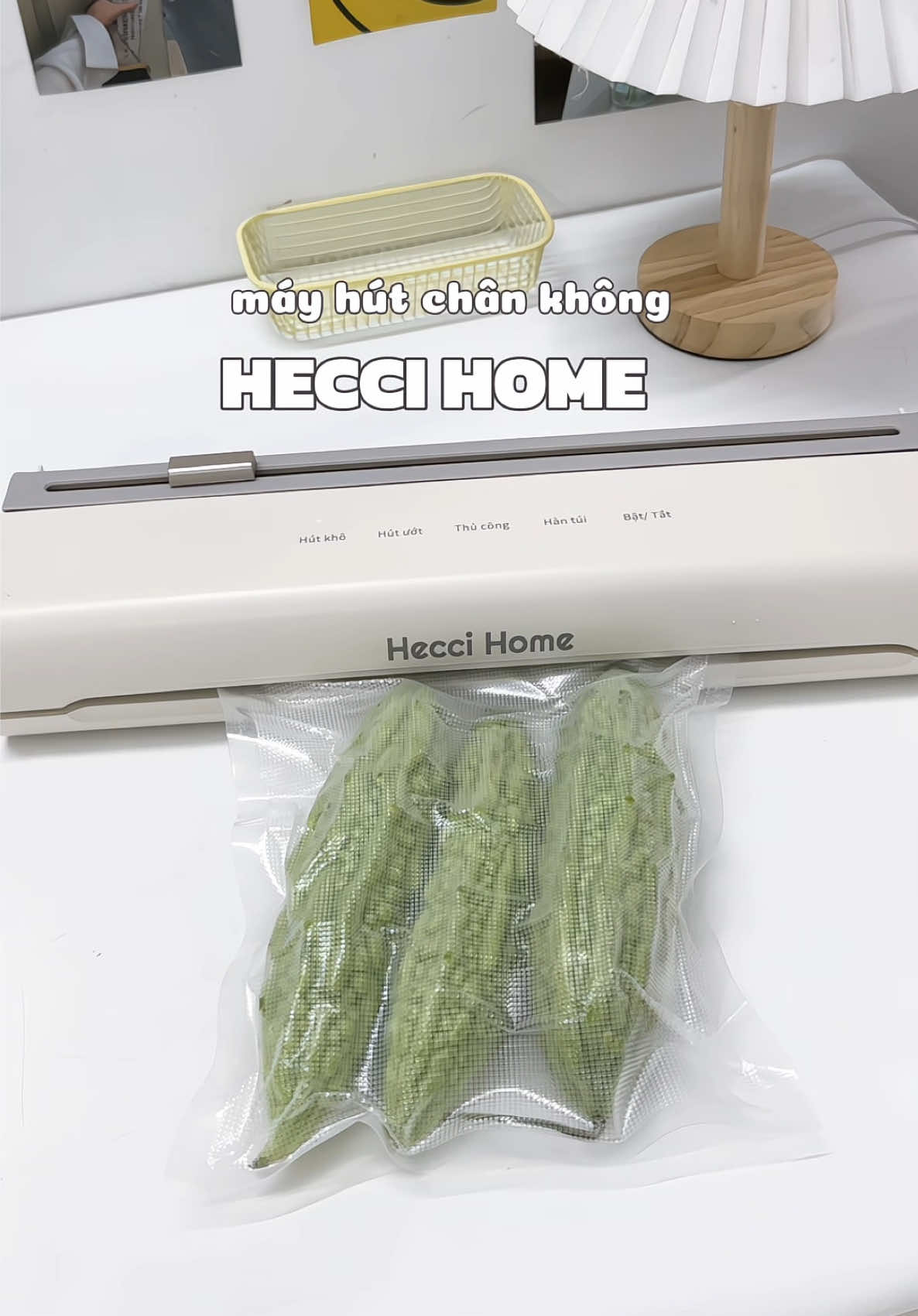 Vừa bảo quản đồ ăn , vừa tiết kiệm được không gian tủ, quá là tiện với máy hút chân không nhà Hecci home #heccihome #mayhutchankhong #xh #dunnriviu 