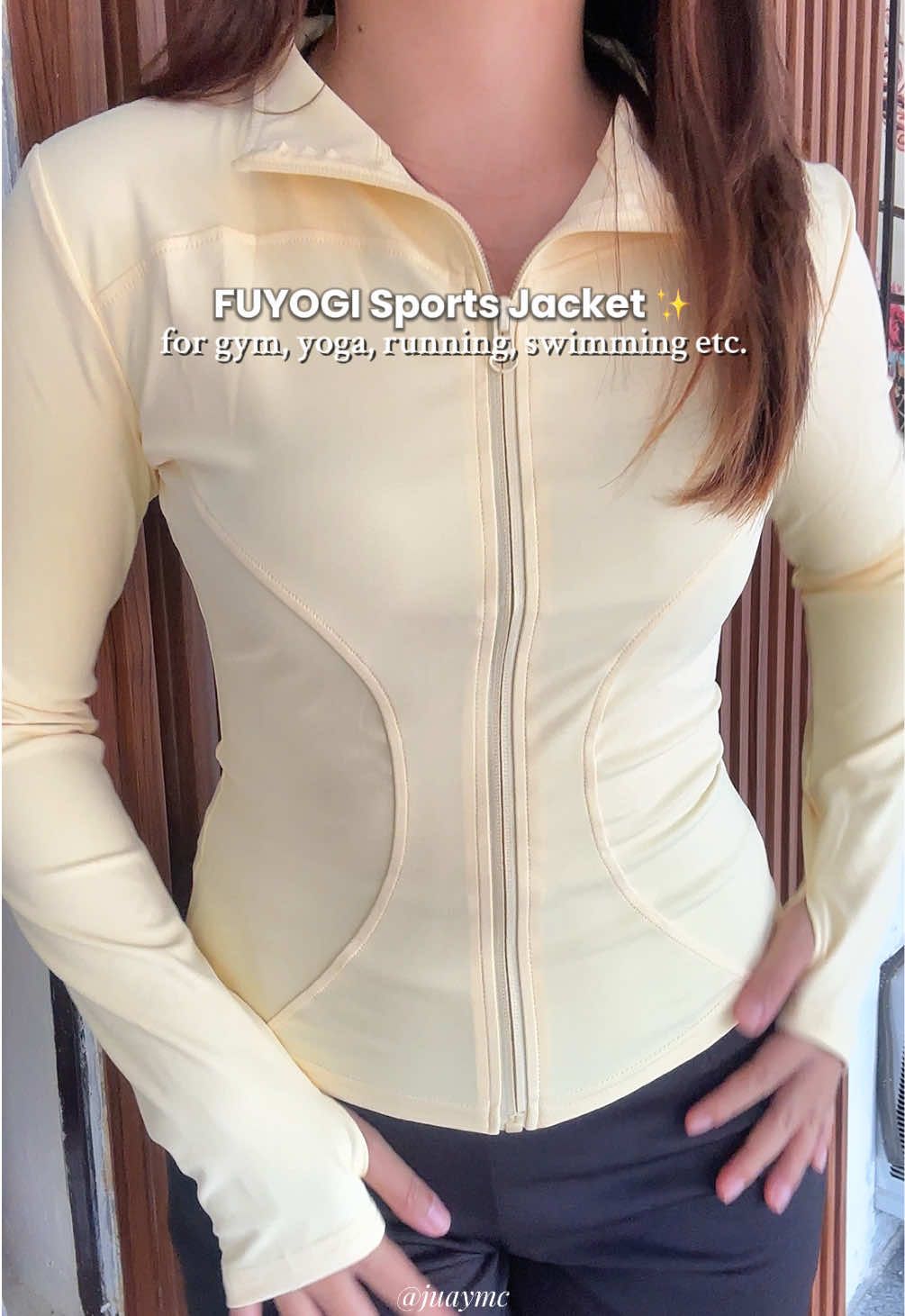 for your next workout fit! it’s giving butter yellow color! Super cute and fabric is comfy 🌻✨ — #creatorsearchinsights #fuyogijacket #workoutjacket #yogajacket #runningoutfit  Work out outfit for women plus size FUYOGI Sports Jacket for Women Long Sleevee Multiple Colors Zipper Fitness Running Tops Yoga Clothes