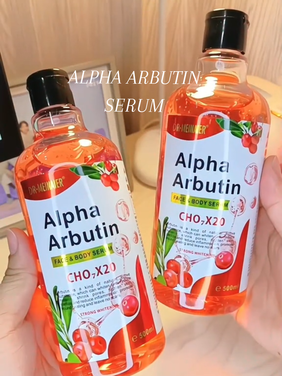 Alpha arbutin face & body serum ✨ #alphaarbutin #arbutin #faceandbodyserum #serum #fyp 