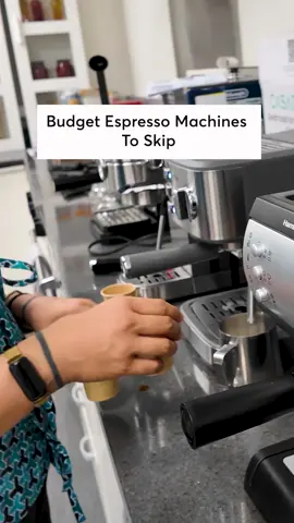 We evaluated five top-selling budget espresso makers and found that many of the machines' bodies, portafilter handles, and tampers were made of plastic instead of metal. But that can be good or bad depending on your preferences, hand strength, and your experience with espresso machines. There was one exception: a solid and sturdy KitchenAid. Tap the link in our bio to learn which machine surprised us. #coffeetiktok #coffeetok #espressotiktok