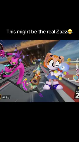 Bro was spot on with the Zaz voice #sonicthehedgehog #sonicracing #sonicracingcrossworlds #Zazz #viral 