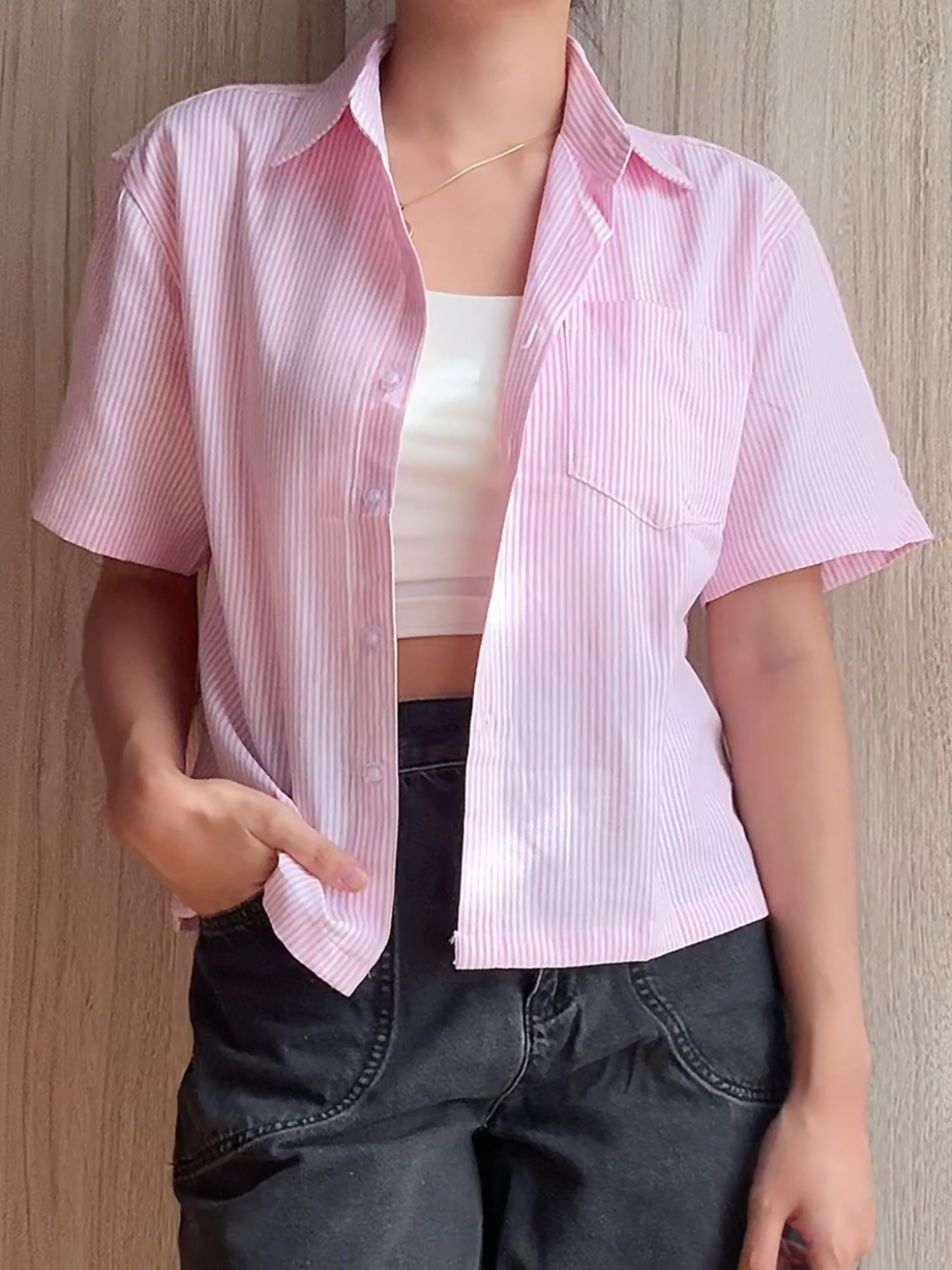 boxy striped polo reco <3 #huilishi #boxypolo #boxyfitpolo #poloforwomen #huilishipolo