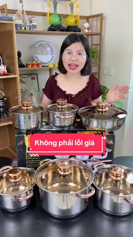 Bộ nồi inox 304 - nồi Đức 6 món siêu dày, siêu bền cho gia đình sử dụng, vung nồi kính cường lực xịn xò, bền chắc, thiết kế đủ công năng sang trọng #hangxinhtuoi #xuhuong#trending #bonoiinox304#bonoiduc6mon 
