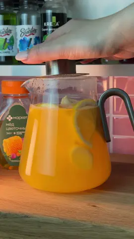 чай имбирно лимонный🫚🍂 ингредиенты: -имбирь -лимон -апельсин  -апельсиновый сок 100-120 мл -мед 20-30 г -чай черный/зеленый  #tea#autumn#чай#fyp 