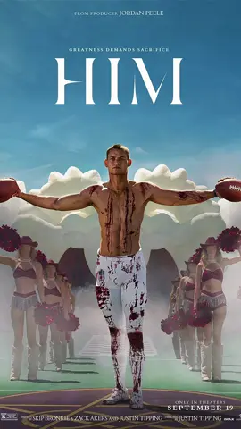 Horror 🤝 football #HimMovie, produced by Jordan Peele, hits theatres and in IMAX on September 19th. Get your tickets TODAY! 🍿🎟️   #UniversalPartner @HIM @Tyriq Withers @Marlon Wayans @Julia fox 