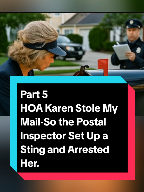 Part 5 HOA Karen Stole My Mail-So the Postal Inspector Set Up a Sting and Arrested Her. #hoastories #neighbordrama #karenvibes #story #hoa 