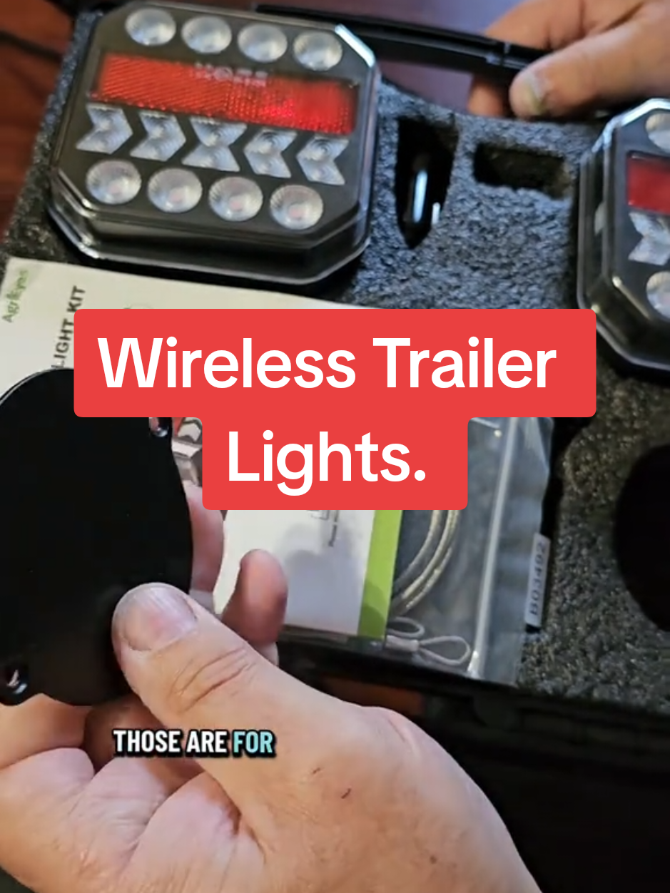 These magnetic wireless trailer lights are the perfect gift! #trailer #automotive #trailerlights #camper #carhauler 