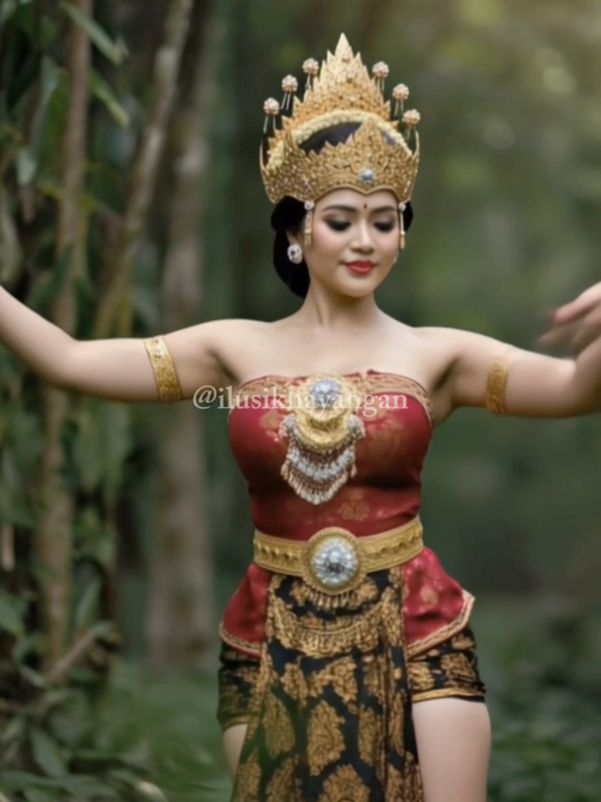 Daripada kalian sibuk dengan apa yang terjadi di bumi,  mending aku kasih hiburan dulu ya🫰 #dewi #menari #hutan #khayangan 