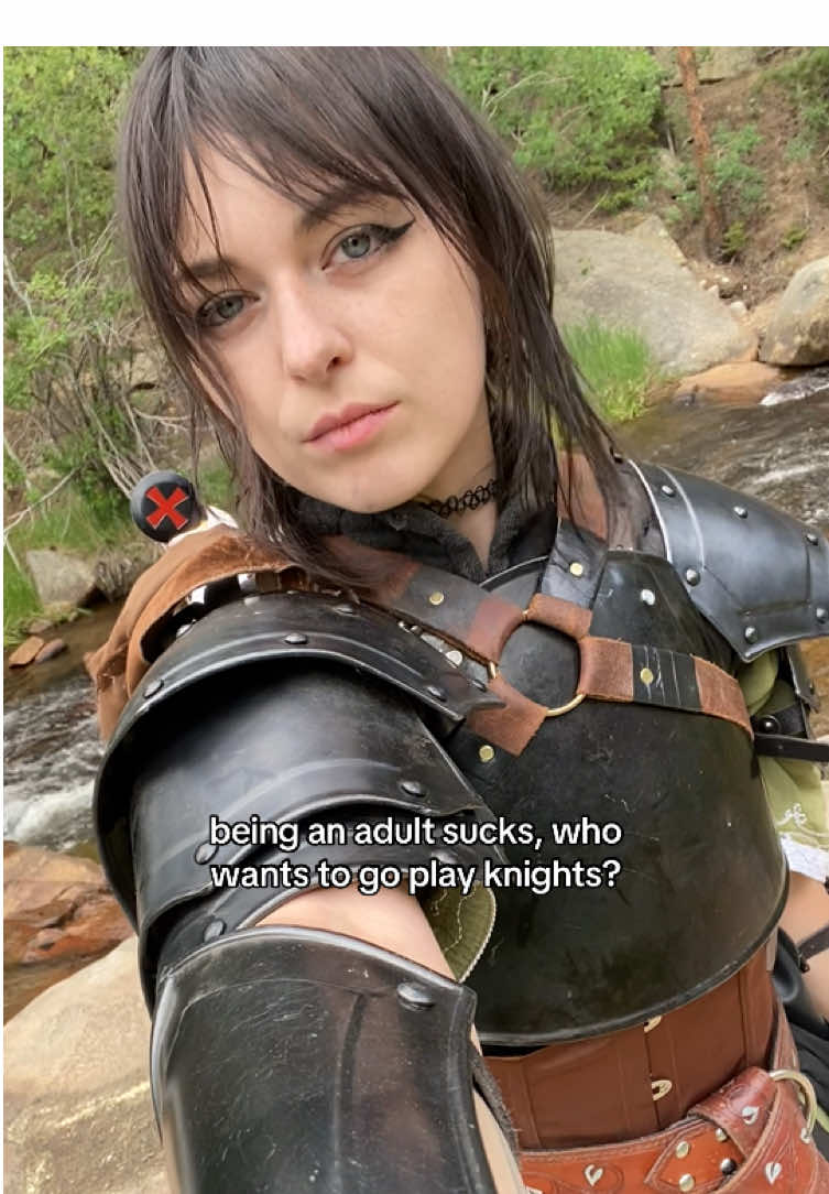 if you have armor, drop pictures of your kit in the comments! ⚔️ #renfaireoutfit #dndcosplay #knightcore #armor #renaissancefestival 