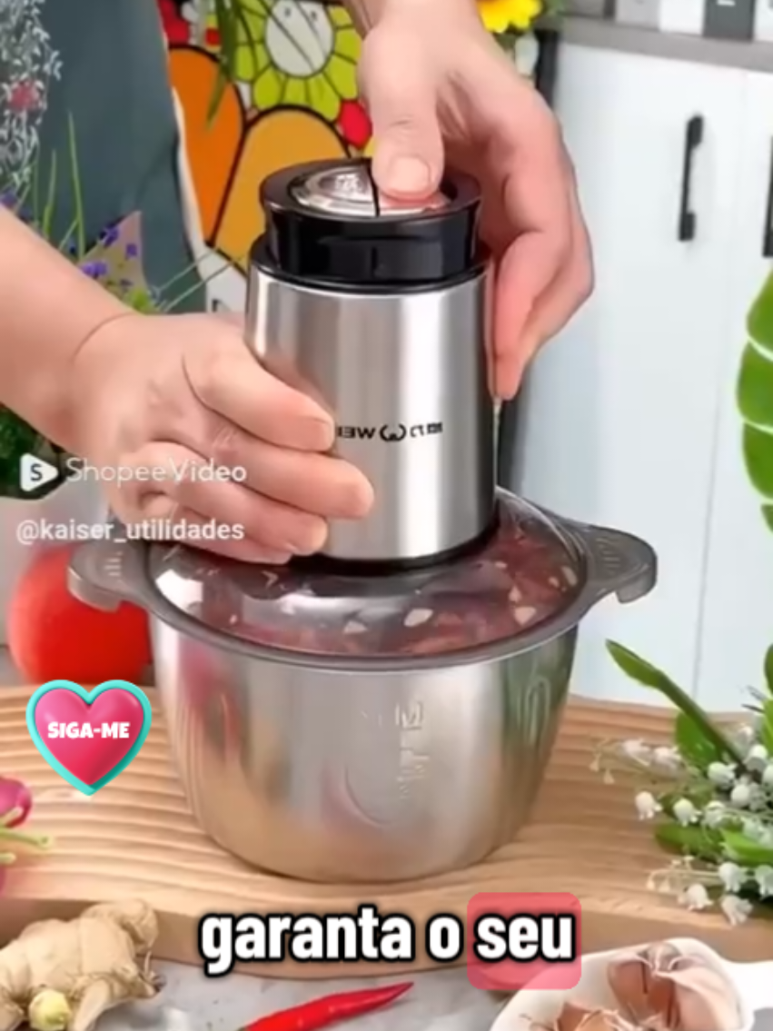 2-3 Litro Triturador De Alimentos Carne e Legumes Processador Elétrico 110v-220v Envio Imediato!!! por R$74,99. #Trituradordealimentos#CarneseLegumes#shopee 