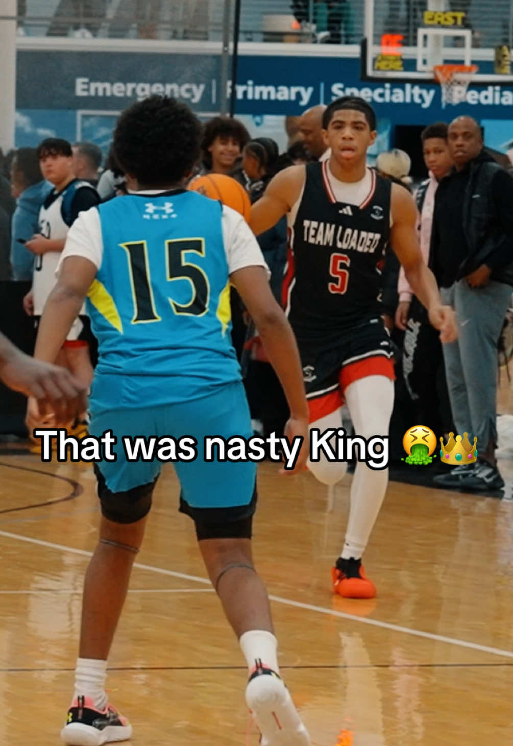 King Bacot is ready to takeover his freshman season 🤮🤮 #kingbacot #aau #basketball #madehoops #fyp 