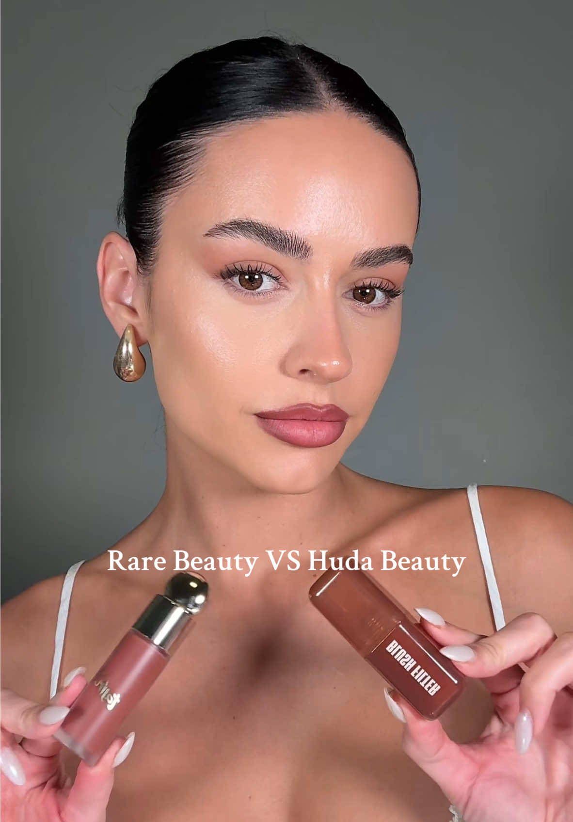 Battle of the fall blushes 🍂 which is your fav? 😍  @Rare Beauty new tajin blush  @Huda Beauty latte blush  #makeup #makeuptrend #viralmakeup #makeuptiktok #blush #blushtrend #BeautyTok #fallmakeup #fallblush #makeupcomparison 