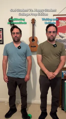 Sad Student Vs. Happy Student: College Prep Edition 🎓 Feeling behind? Follow for no-fluff audition tips that actually help you get into schools!