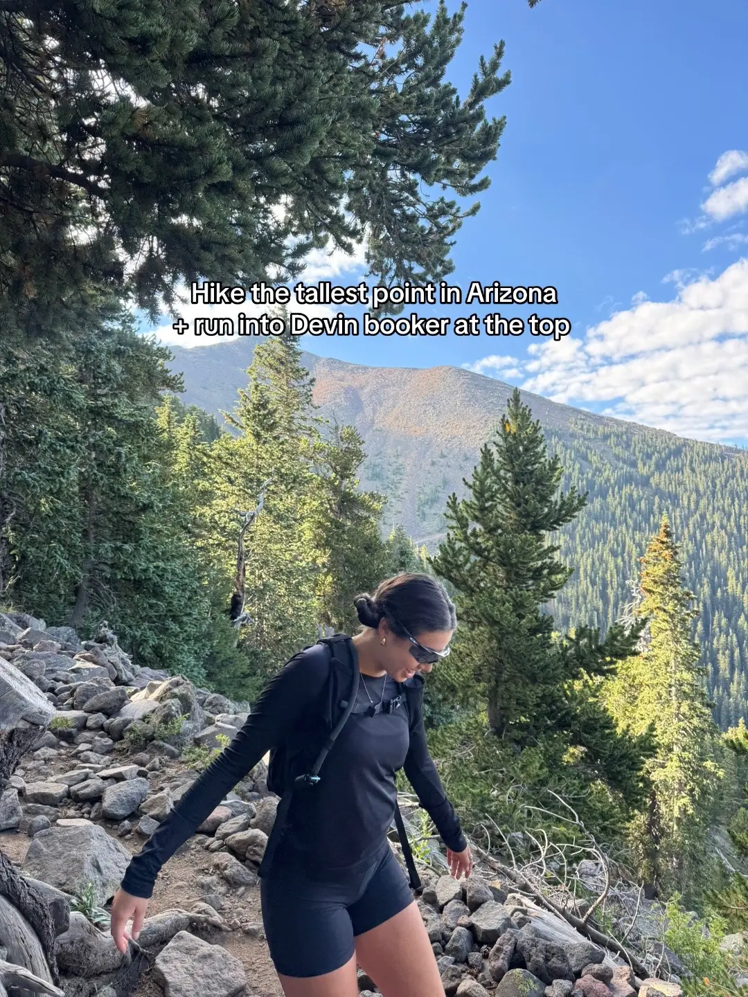 Didn’t realized it was Devin booker until people started sending me his story lol. Had a full on convo with who I thought it was just a group of middle aged men 🤡 #devinbooker #suns #Hiking #humphreyspeak #humphreys 