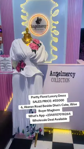 Pretty Floral Luxury Dress SALES PRICE: #55000  6, Akeran Road Beside Diva's Cake, Wise Buyer Magboro What's App +2348107018264 Wholesale Deal Available #naijafashion #magboro #fashion #wears 