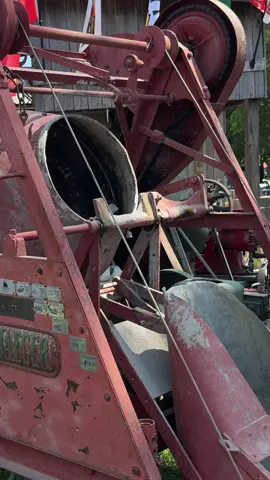 Making concrete the old fashioned way on a Jaeger concrete mixer running at Georgetown, Ohio tractor show  #tractorshow #farmer #farmlife #concretemixer #enginesound 