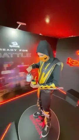 scorpion visitando el stand de red dragón en ags 2024 #futurosreyes #ags #redragon #tecnopolis #scorpion 