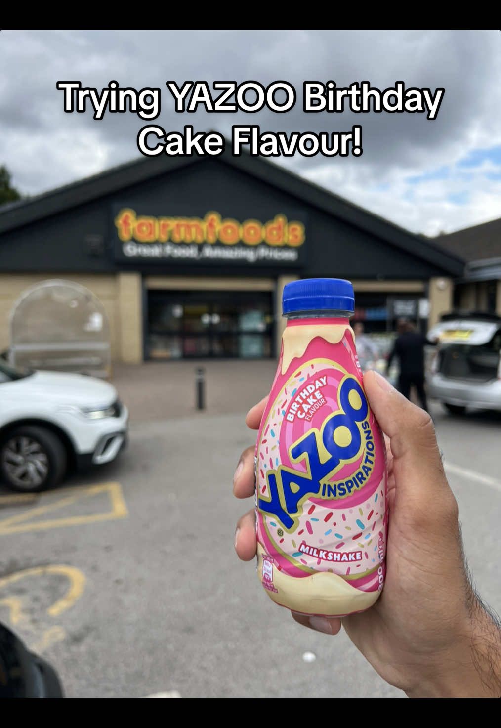 Only 69p for this Yazoo Birthday Cake Flavour Milkshake! I thought it was a hard find but it turned out not to be, Watch the video for my take onbit 😊 #fyp #Yazoo #BirthdayCake #Rare #Viral 