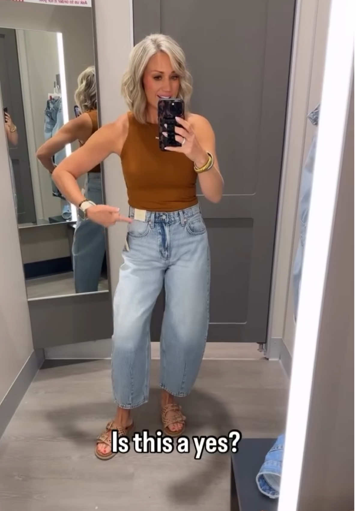 I will NOT get my feelings hurt - give me HONEST FEEDBACK. 😆 #target #jeans #tryon #targetfinds 