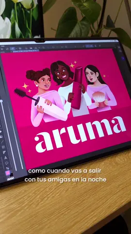 Se imaginan que se haga realidad? Espero les guste 💕 #aruma #maquillaje #empaque #diseñografico #ilustracion 