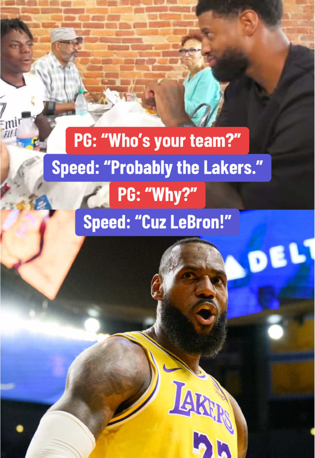 Speed forever on rocking with LeBron 😤👑 (via @IShowSpeed) #NBA #ishowspeed #lebron #basketball #paulgeorge 