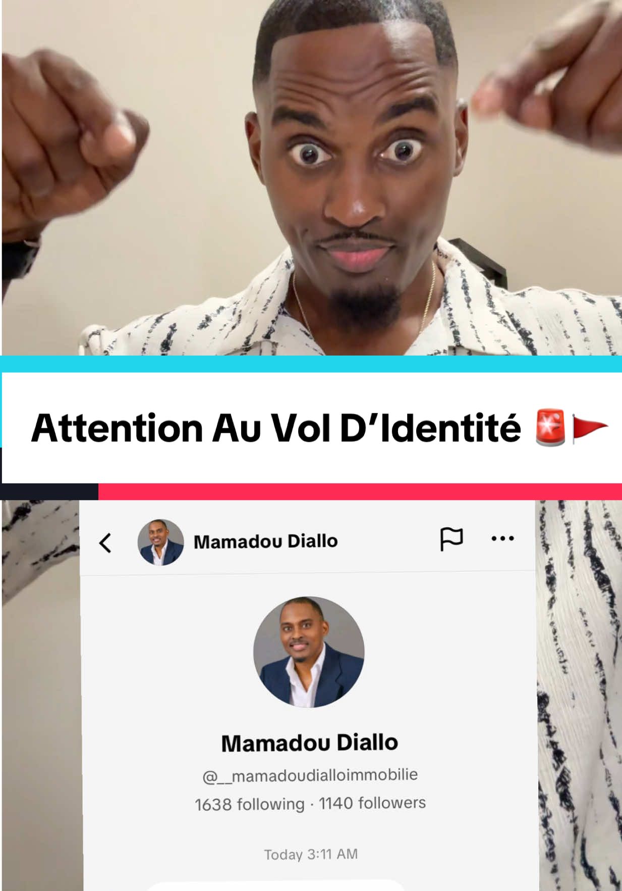 Attention Aux Faux Soliciatation 🚨🚩 Ce compte sur la capture est un imposteur cest pas moi 🤷🏿‍♂️🤷🏿‍♂️ Signaled le . #immobile #etatsunis #mamadou #investisseur 