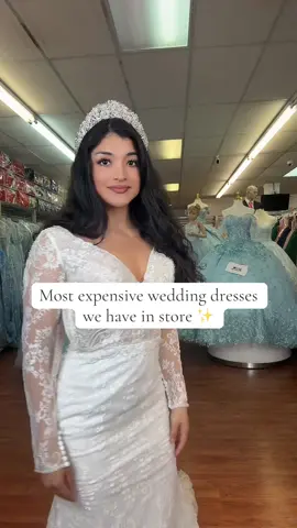 We have a bunch of other styles as well! 😍 which one would you pick for your wedding day? ✨ #sparklydress #weddingdress #weddingtok #weddinginspo 