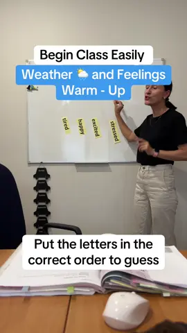 Watch as I do an easy warm-up with my students. I connect weather words with feelings: ☀️ Sunny = happy ⛈️ Stormy = stressed 🌤️ Cloudy = tired 🌈 Rainbow = excited How are you feeling today? #englishlesson #esl #teachenglish #англійська 