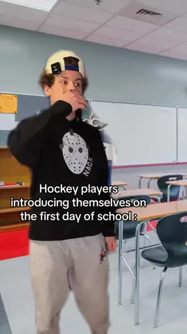 Had to let the class know he plays AAA hockey 😂 #hockey #hockeyplayer #hockeytiktoks #school #firstdayofschool 