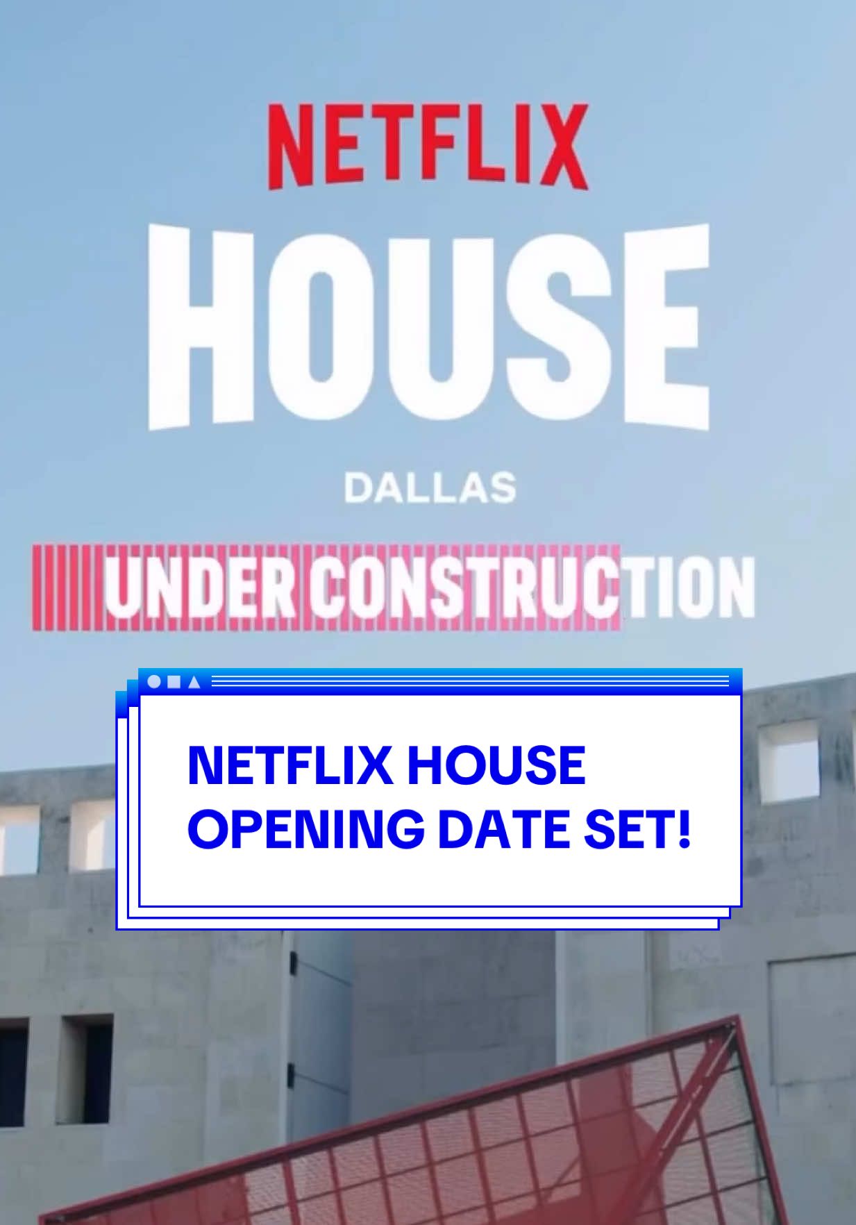 ⭐️ FOLLOW & SAVE FOR MORE THINGS TO DO IN DALLAS ⭐️ 🍿 🎬 Netflix House Dallas is coming to Dallas, Texas and we finally have an official opening date!  📸 Get ready for immersive experiences, interactive sets, and all the Netflix-themed photo ops your feed can handle. 📍Located in the heart of DFW, this is the ultimate spot for Netflix fans, content creators, and anyone obsessed with shows like Stranger Things, Bridgerton, and Squid Game. 💅 Tag your Netflix & chill crew because this is the viral experience you won’t want to miss!  🎥 @NETFLIX HOUSE  #exploredallas #thingstodoindallas #netflixhouse #dallastx #dallastiktok 