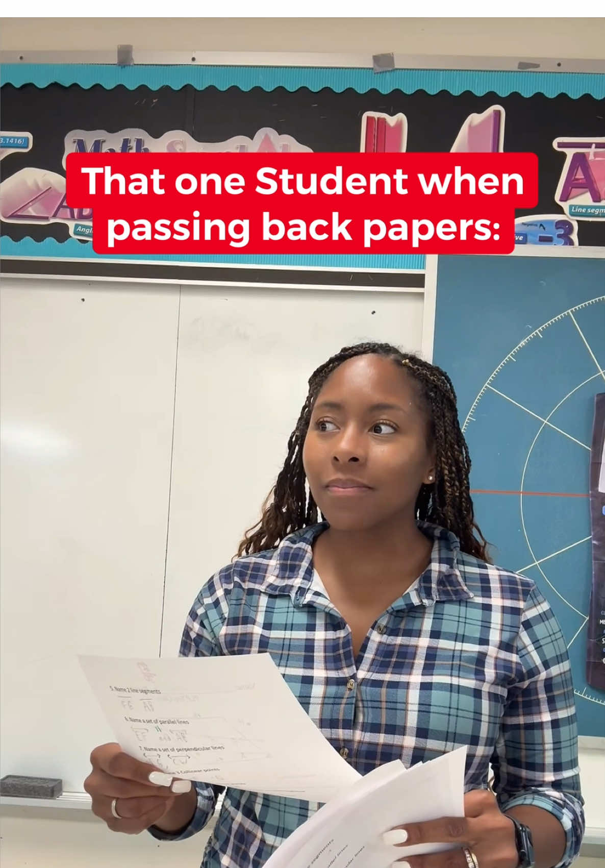 Why are they snatching papers like this?! 😩 #studentsbelike #teacherlife #teacherproblems  #teachercomedy #studentsamantha  