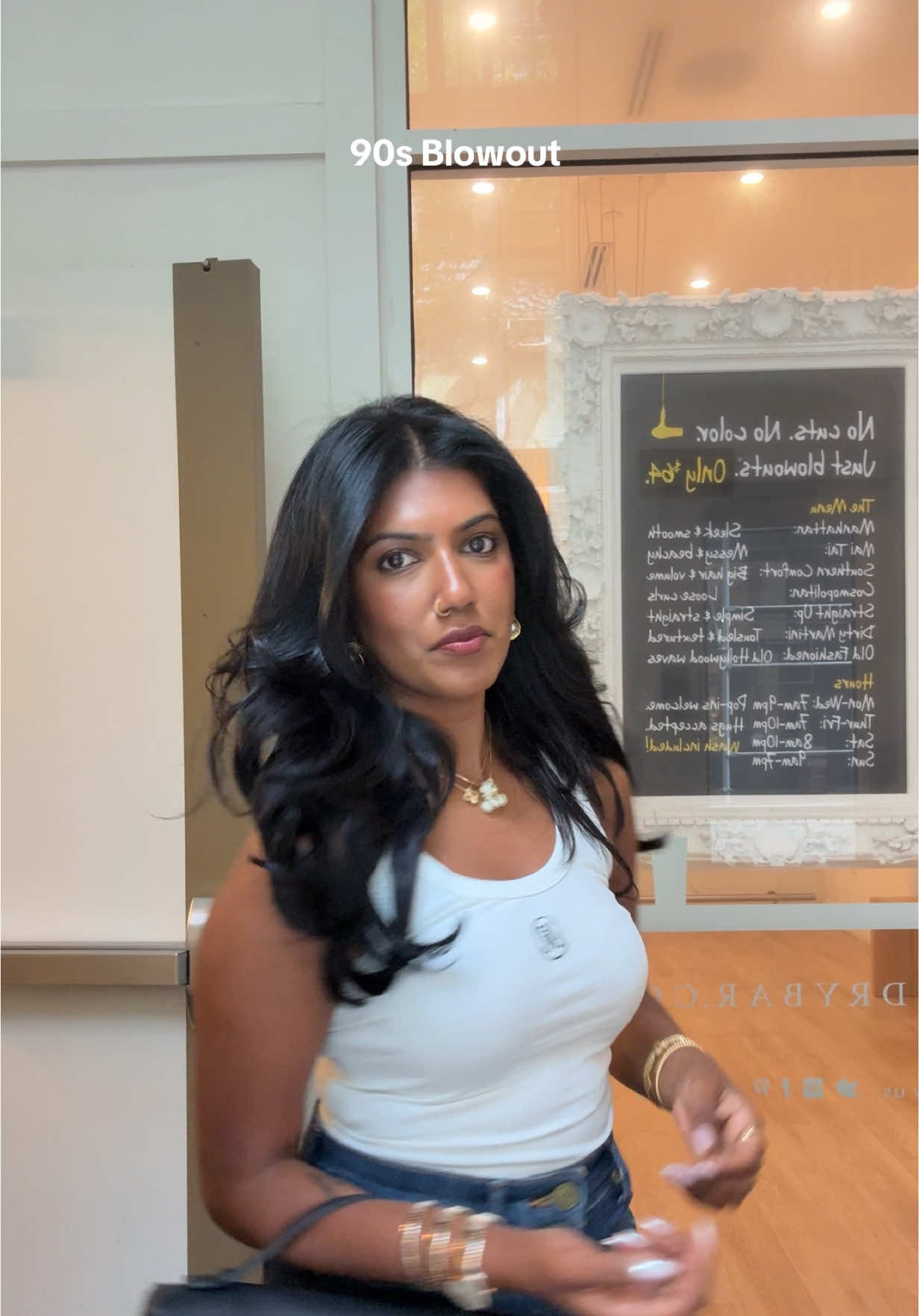 Just trying to be Sahana’s twin. I think it’s time I get a drybar membership 💕 Obsessed with my new hair #browngirl #browntiktok #blowout #drybar #hairtransformation 