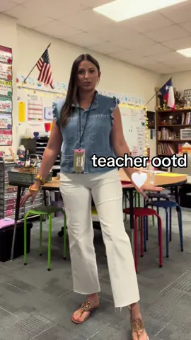 short girl probs means you gotta chop your jeans sometimes ✂️✂️ #teachersoftiktok #teacherootd #amazonfinds #elementaryteacher #2ndgradesquad #OOTD 