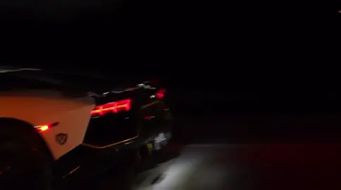 Lamborghini Aventador with Valvetronics exhaust night drive 😮‍💨 #lamborghini #svj #cartok 