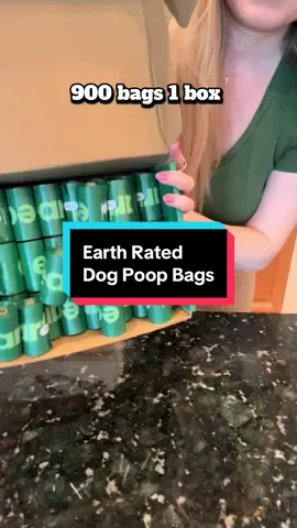 This Earth Rated box of 900 bags has you covered for months. Extra long, leak proof, eco friendly and always within reach.  @earthrated  #ecopetproducts #dogpoopbag #poopbagdispenser #dogmomhack #earthratedpoopbags 