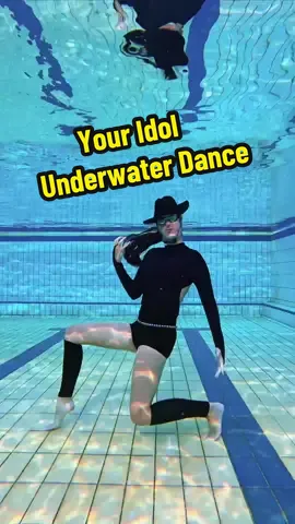 Replying to @Aldenskinpro Finally, I tried 'Your Idol' dance from the K-Pop Demon Hunters underwater!  🎩🤣 As you can see, dancing underwater with a hat on isn’t easy. But I’m posting this blooper anyway because when I post the perfect version, people usually comment that it’s fake. #underwater #dance #youridol #sajaboys #bloopers 