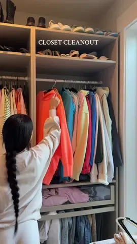 PHEWWWW we are making progress!! drawers & color coding next 👏🏼 #closetcleanout #CleanTok #deepclean #fyp #viral 